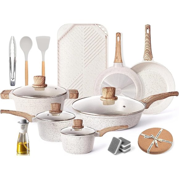 Kitchen Nonstick Marble Stone Pots and Pans Set - Picture 1 of 4